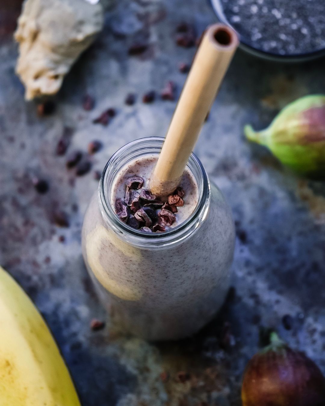 Energizing Peanut Butter and Fig Smoothie