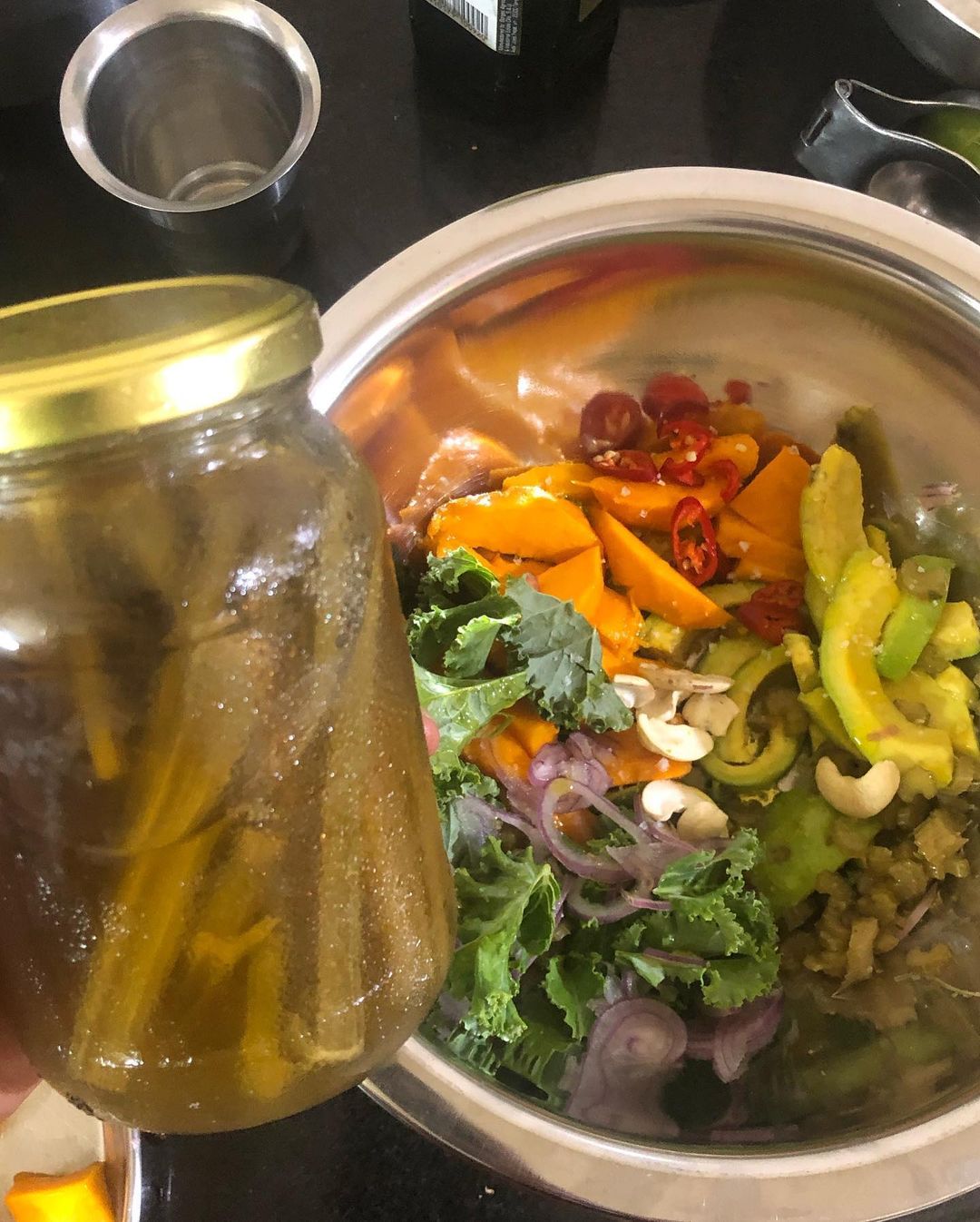 Herbed Tofu Patties with Avocado Mango Salad