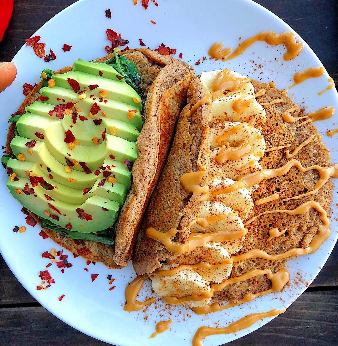 Sweet and Savory Paleo Pancake Tacos