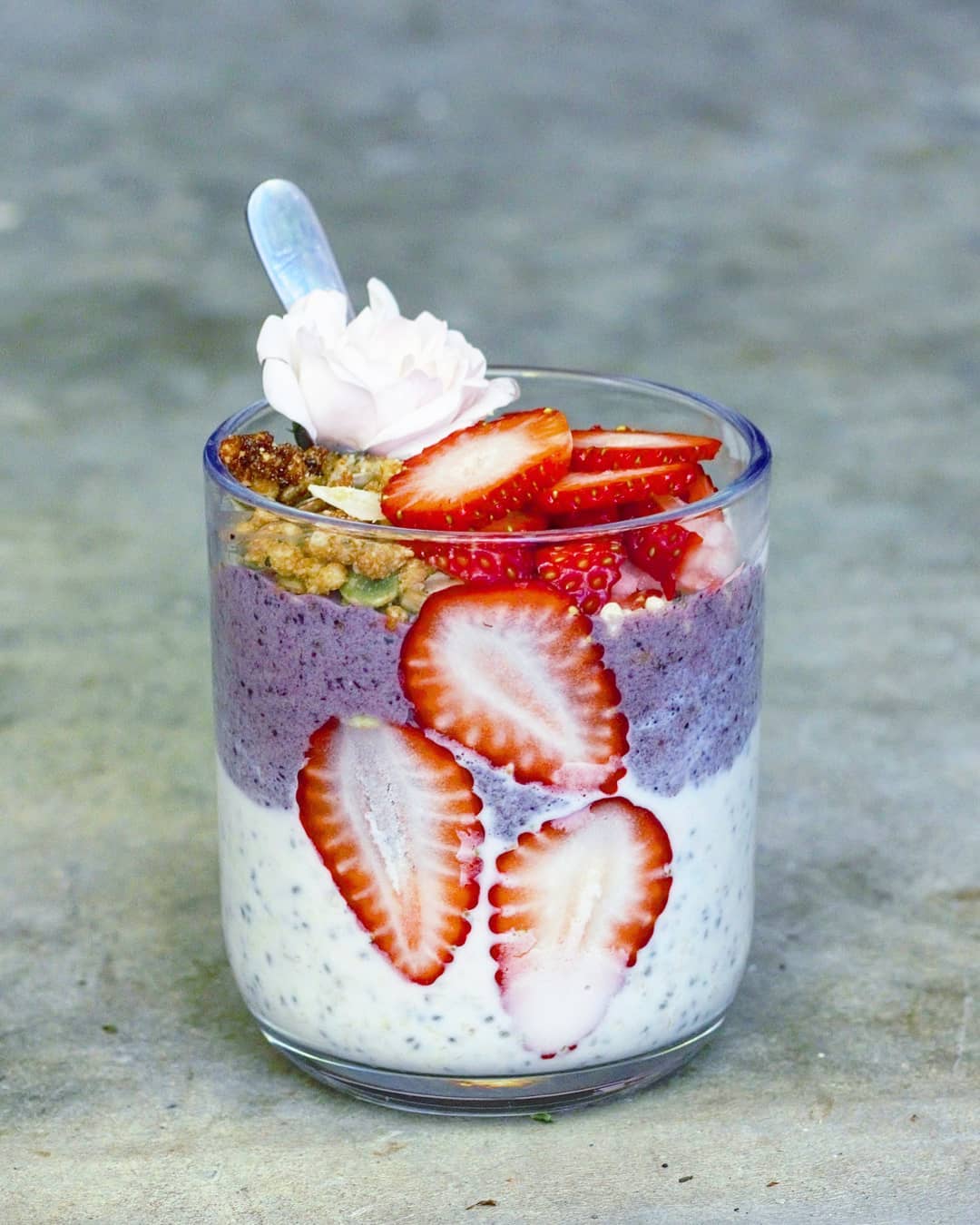 Chia Seeds Acai Smoothie Breakfast Bowl