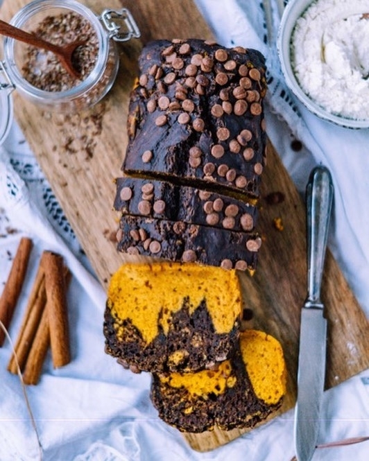 Marbled Chocolate Pumpkin Cake