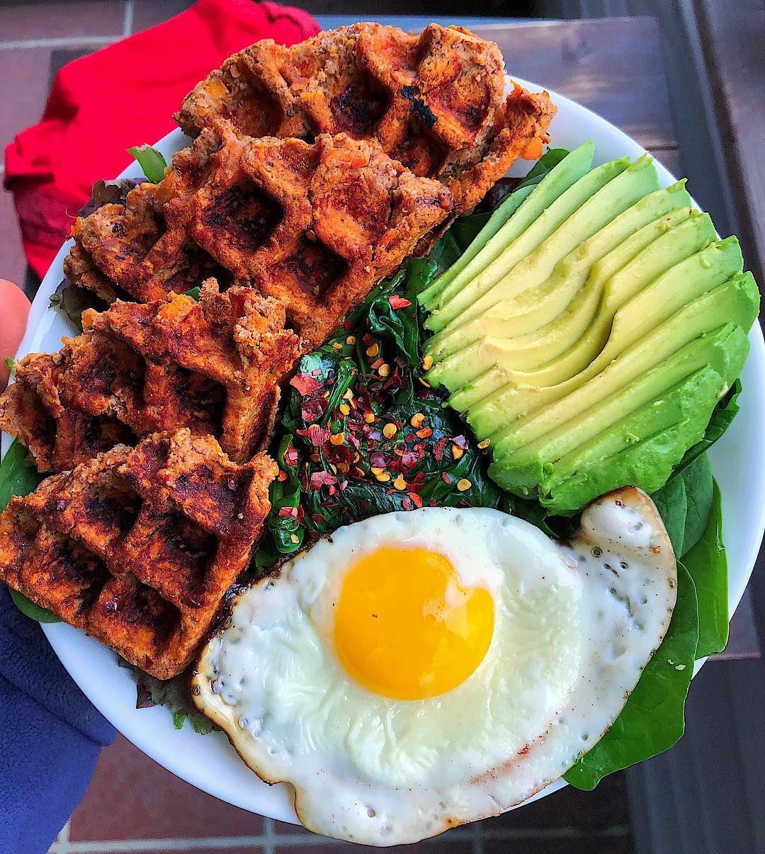 Savory Paleo Sweet Potato Waffles