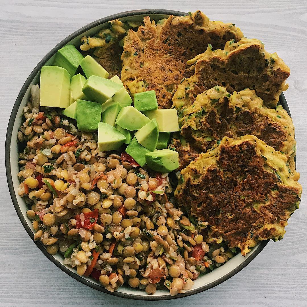Savory Vegan Chickpea Zucchini Buddha Bowl