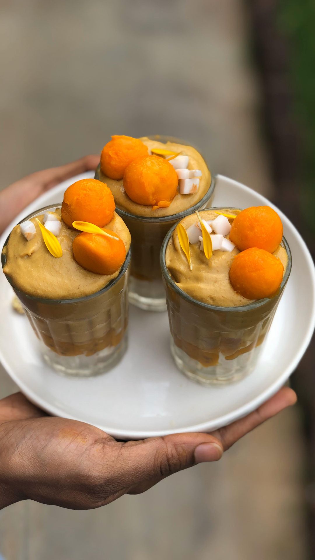 Vegan Mango Coconut Pudding Dessert