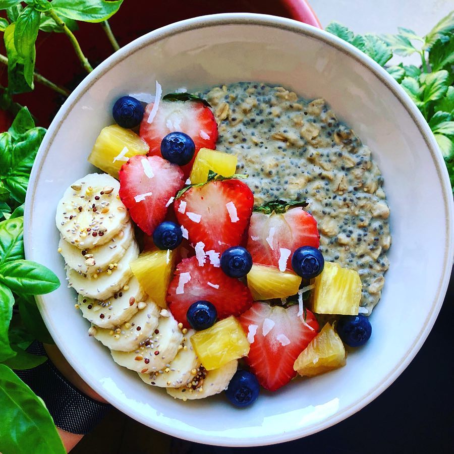 Almond Milk Oatmeal Breakfast Bowl