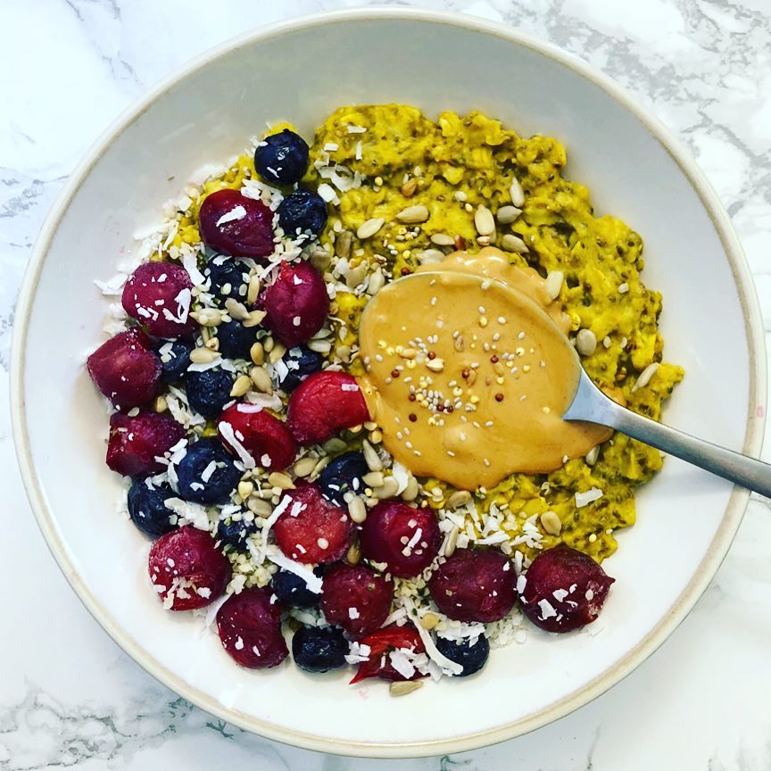 Turmeric Oats Breakfast Bowl