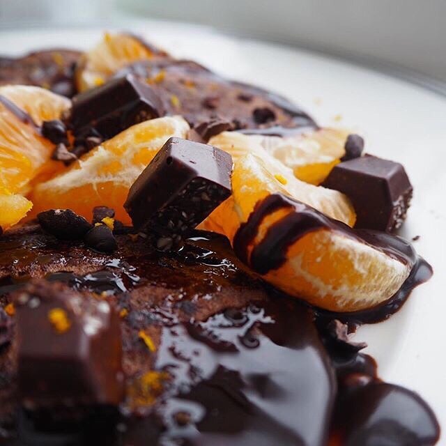 Chocolate Orange Protein Pancakes