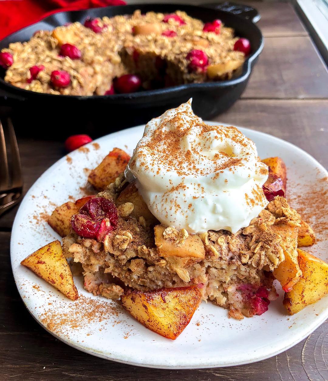 Cranberry Apple Baked Oats Breakfast