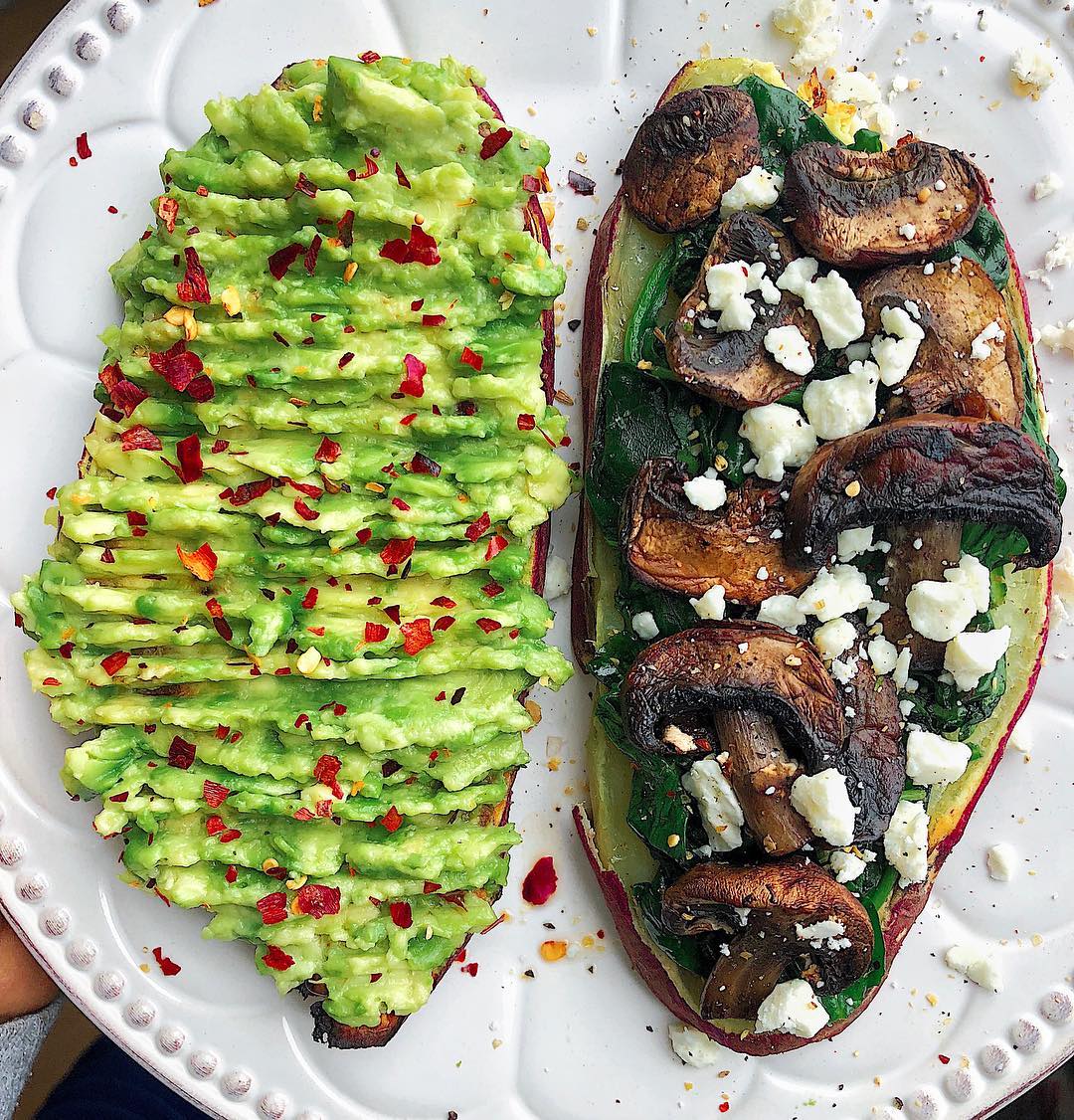 Loaded Savory Sweet Potato Toasts Breakfast