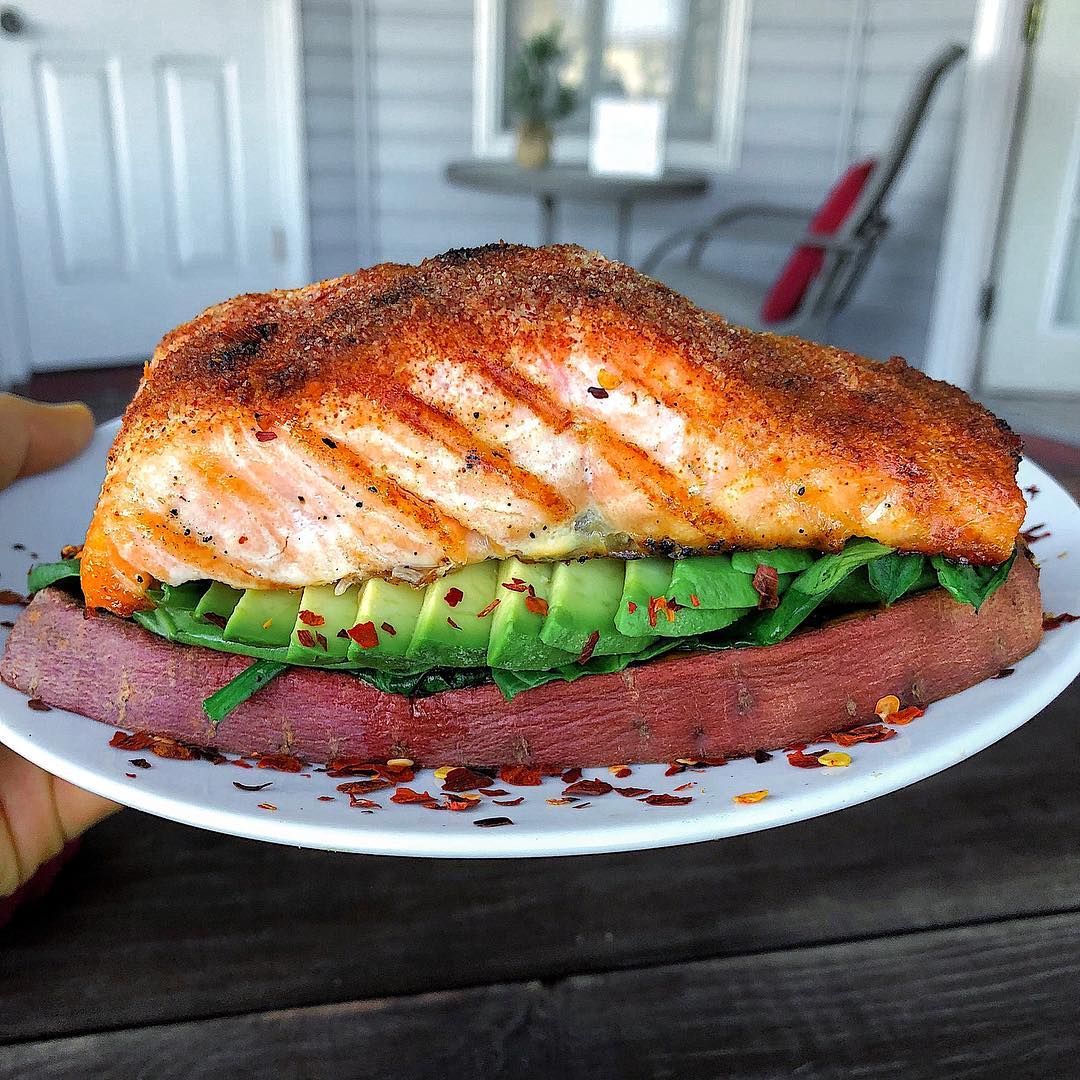 Loaded Salmon Sweet Potato Toast