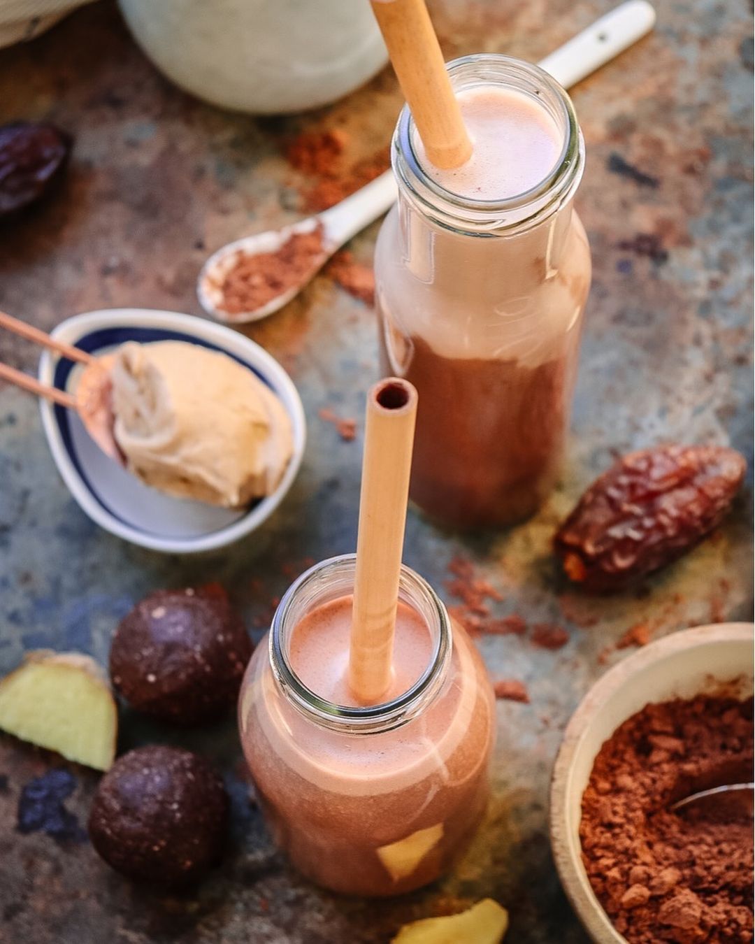 Refreshing Cacao Ginger Peanut Butter Smoothie
