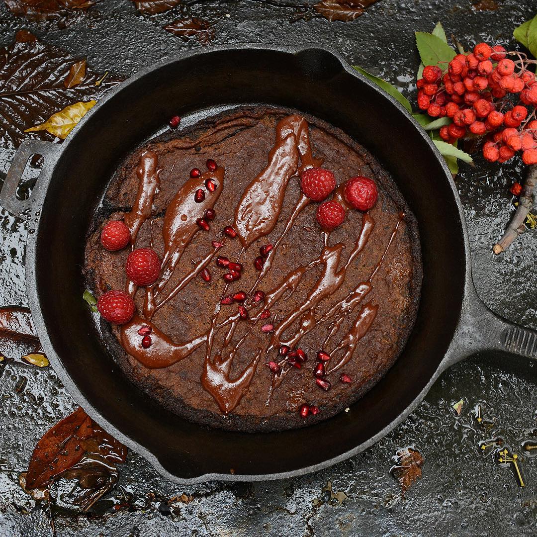 Giant Caramelised Lebkuchen Spiced Pancake with Salty Caramel Sauce