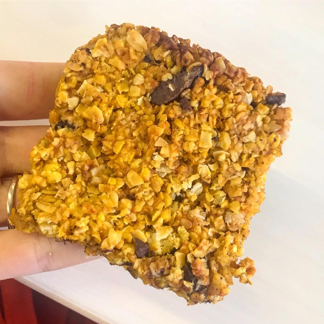 Delicious Pumpkin Chocolate Flapjack Bars