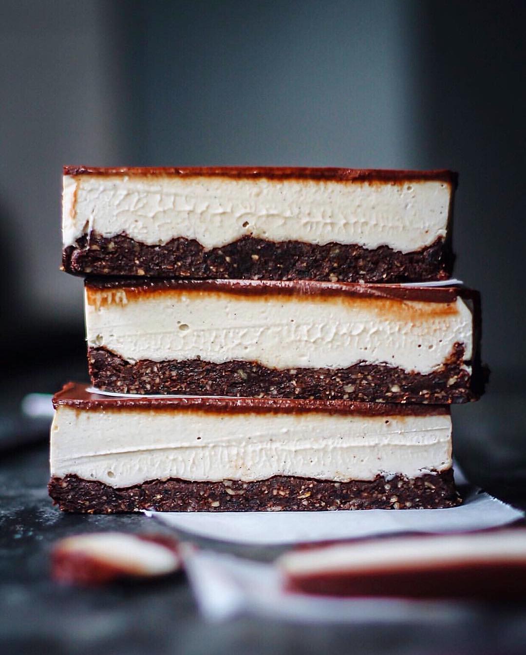 Creamy Vegan Cacao and Vanilla Bean Slice