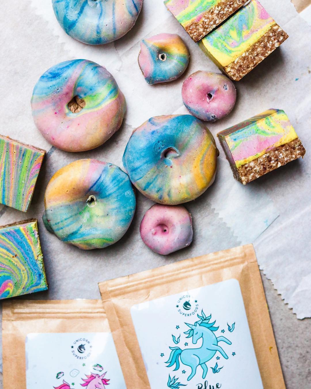 Rainbow Donuts and Raw Cheesecakes