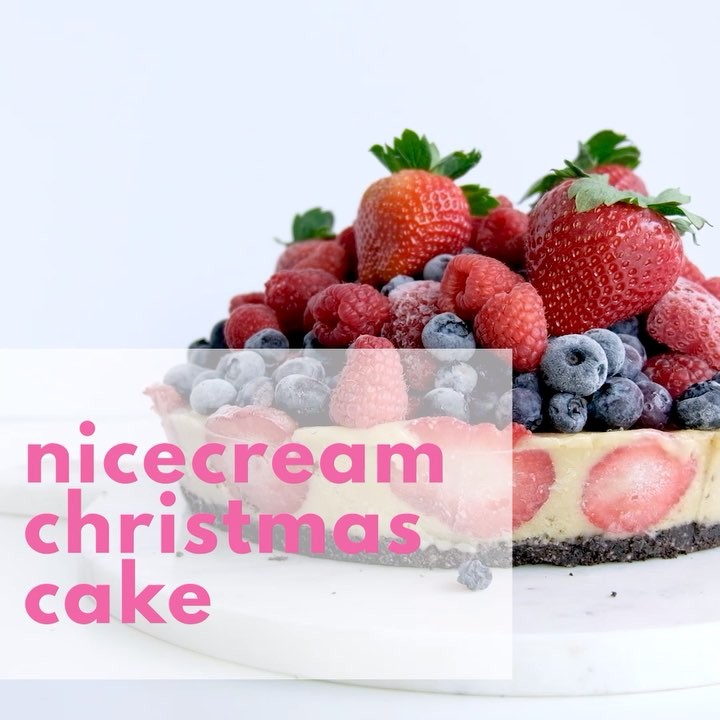 Healthy Banana Nicecream Christmas Cake