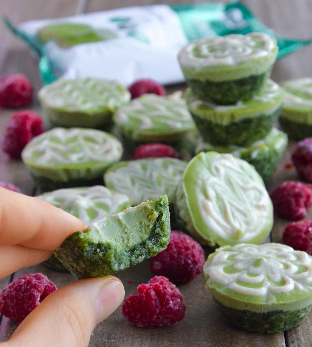 Matcha Cheesecake Bites