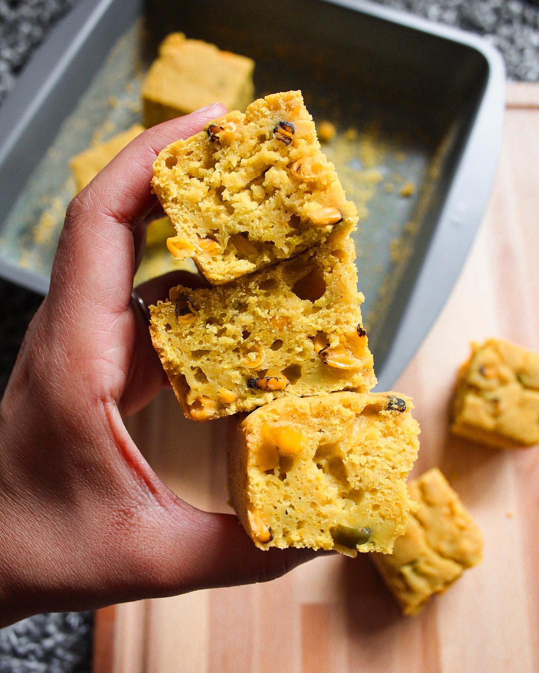 Roasted Corn and Jalapeño Sweet Corn Bread