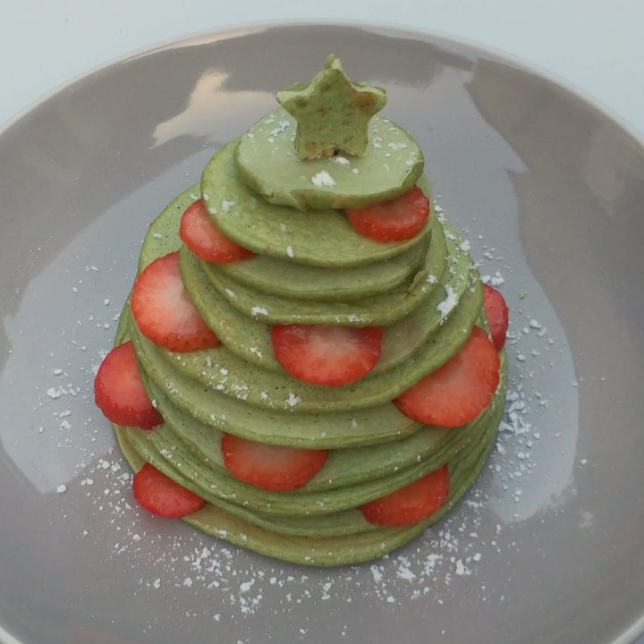 Christmas Tree Pancake Stack