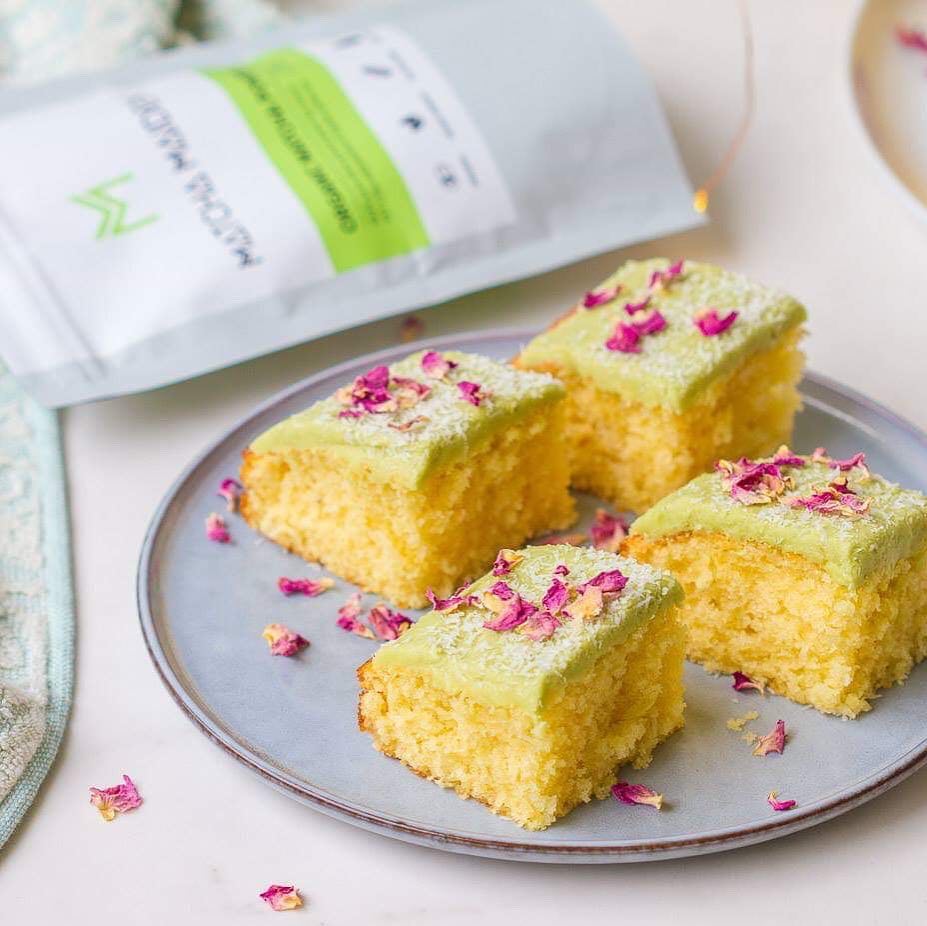 Matcha Green Tea Coconut Slice