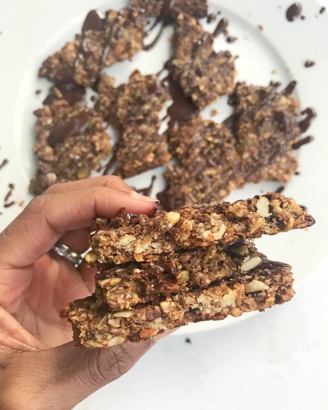 Grain Free Chocolate Sea Salt Granola Bars