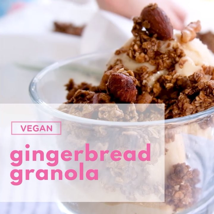 Festive Gingerbread Granola Holiday Breakfast Treat