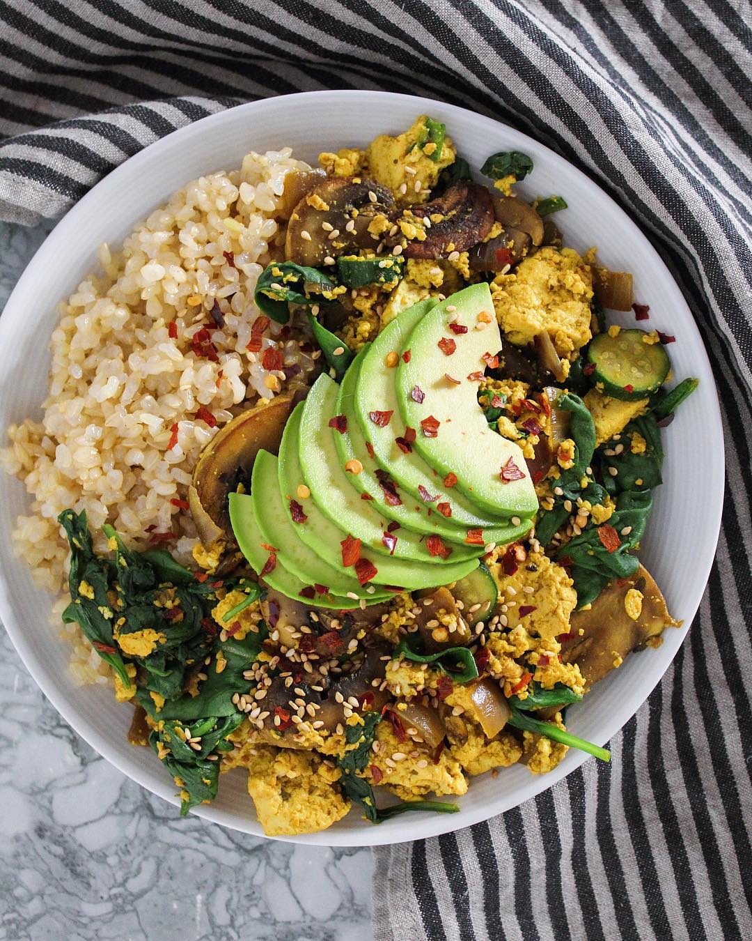 Tasty Tofu Scramble with Fresh Veggies and Herbs