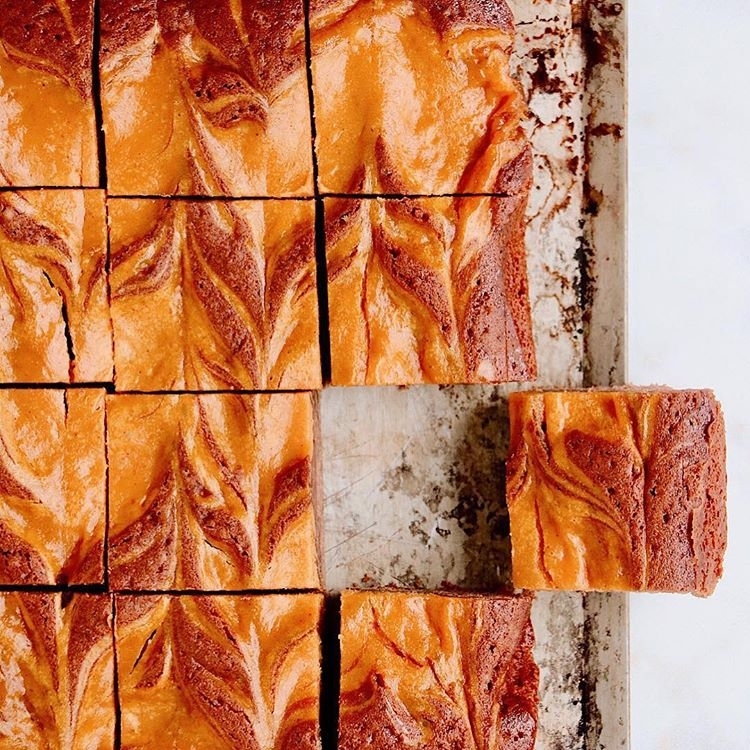 Pumpkin Cheesecake Swirl Brownies
