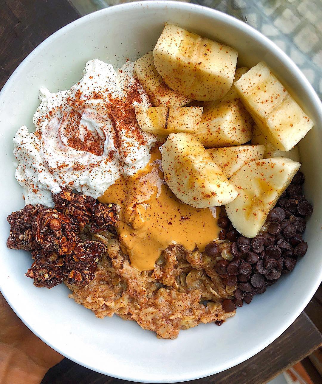 French Toast Oatmeal with Banana and Cinnamon