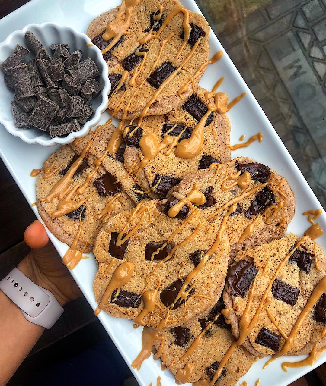 Paleo Chocolate Chip Pancakes