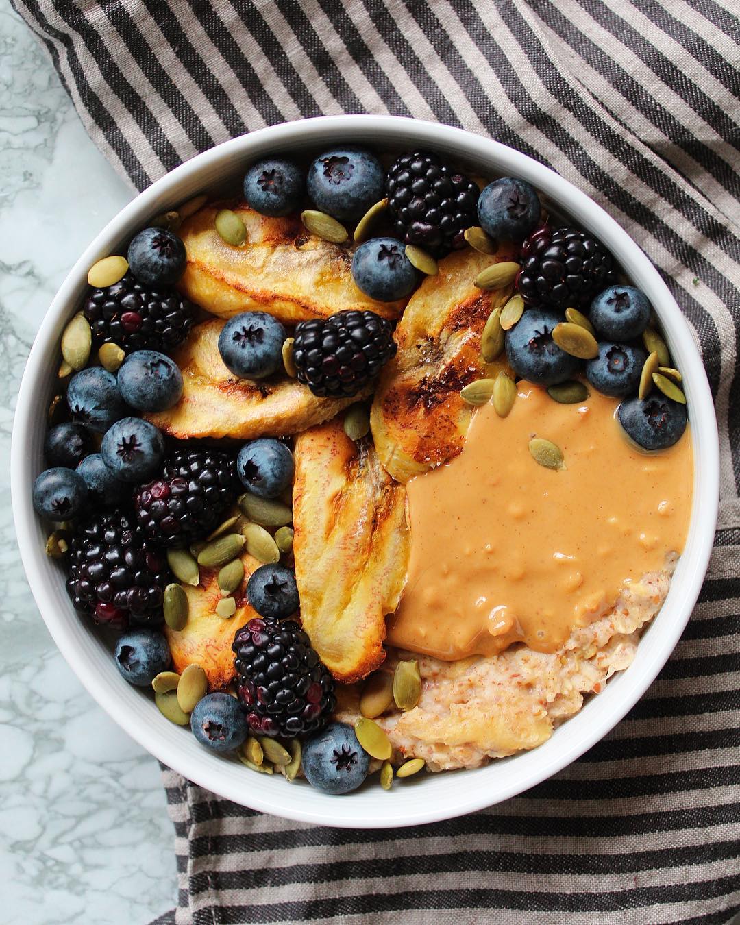 Maple Plantain Oatmeal Breakfast Bowl