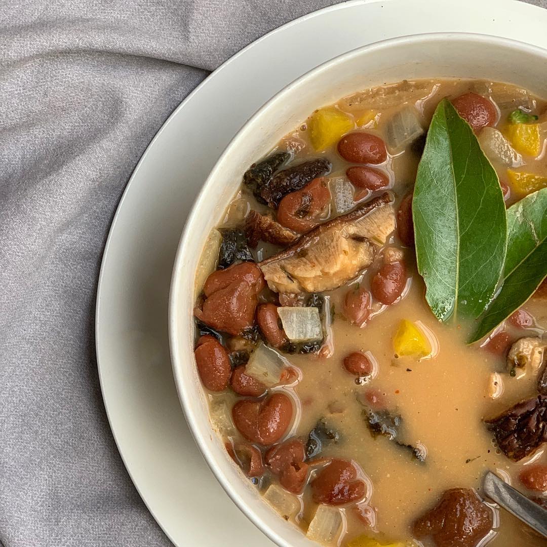 Simple Vegan Shiitake Bean Soup
