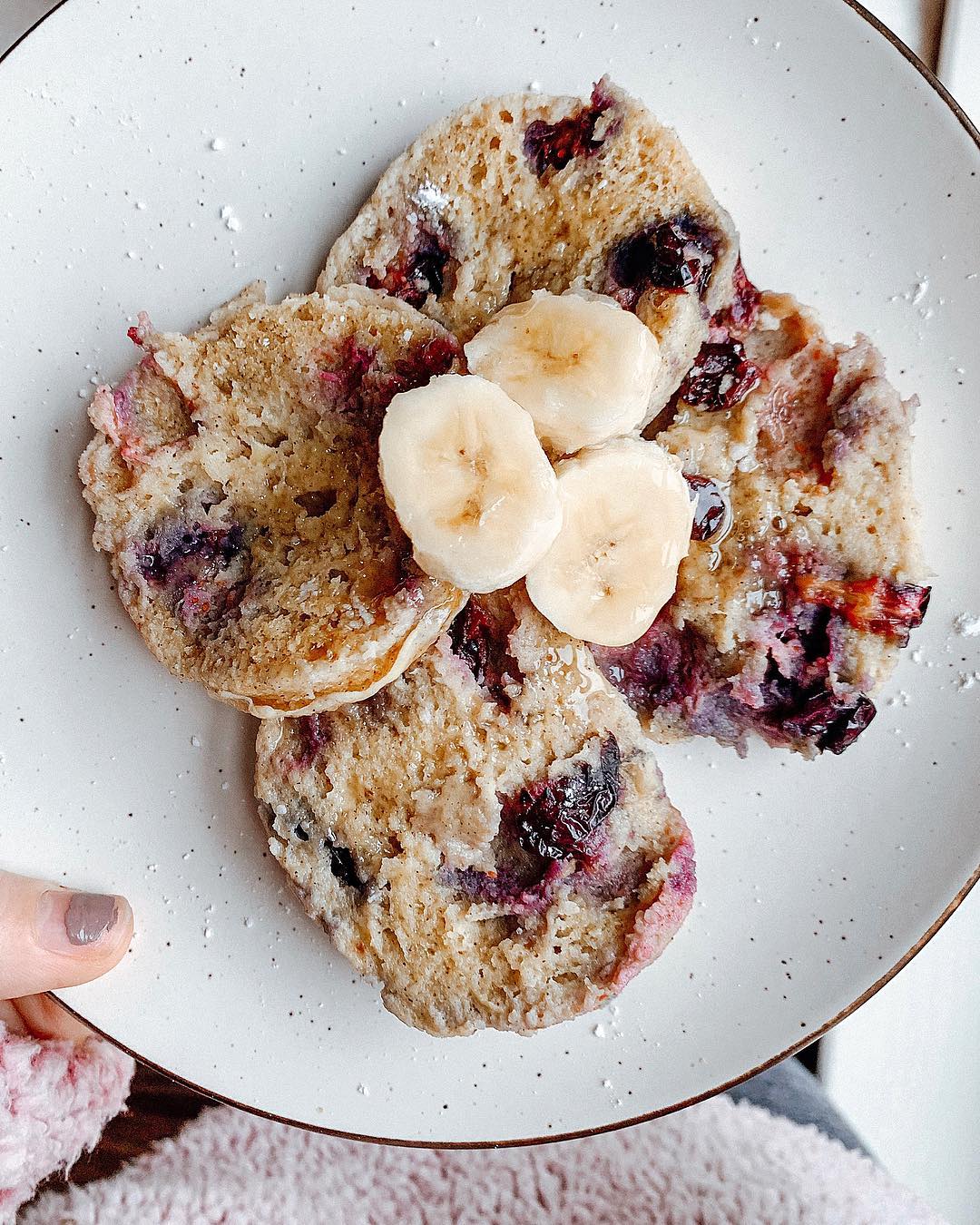Microwave Blueberry Banana Bread