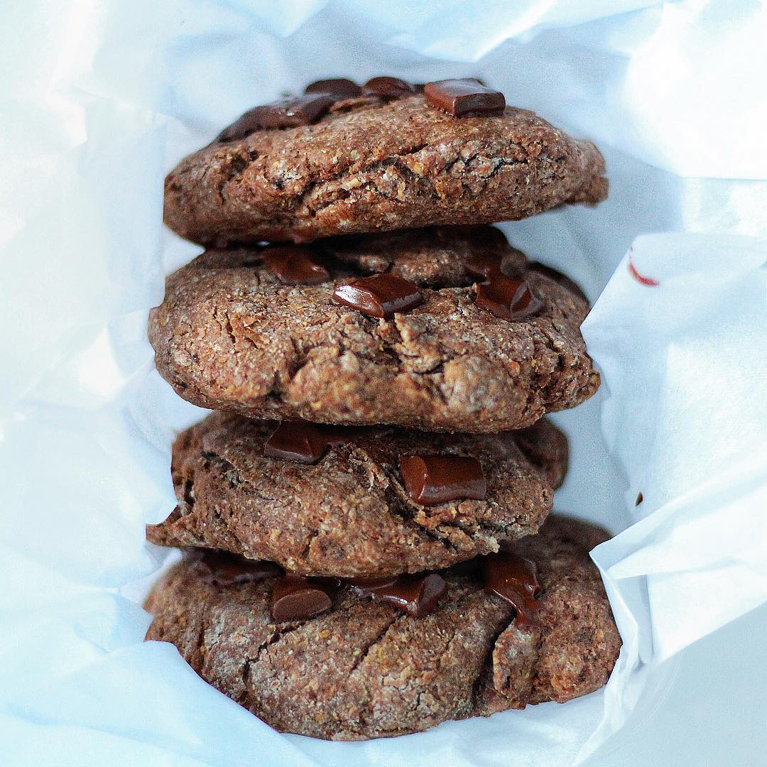 Vegan Double Chocolate Chip Cookies