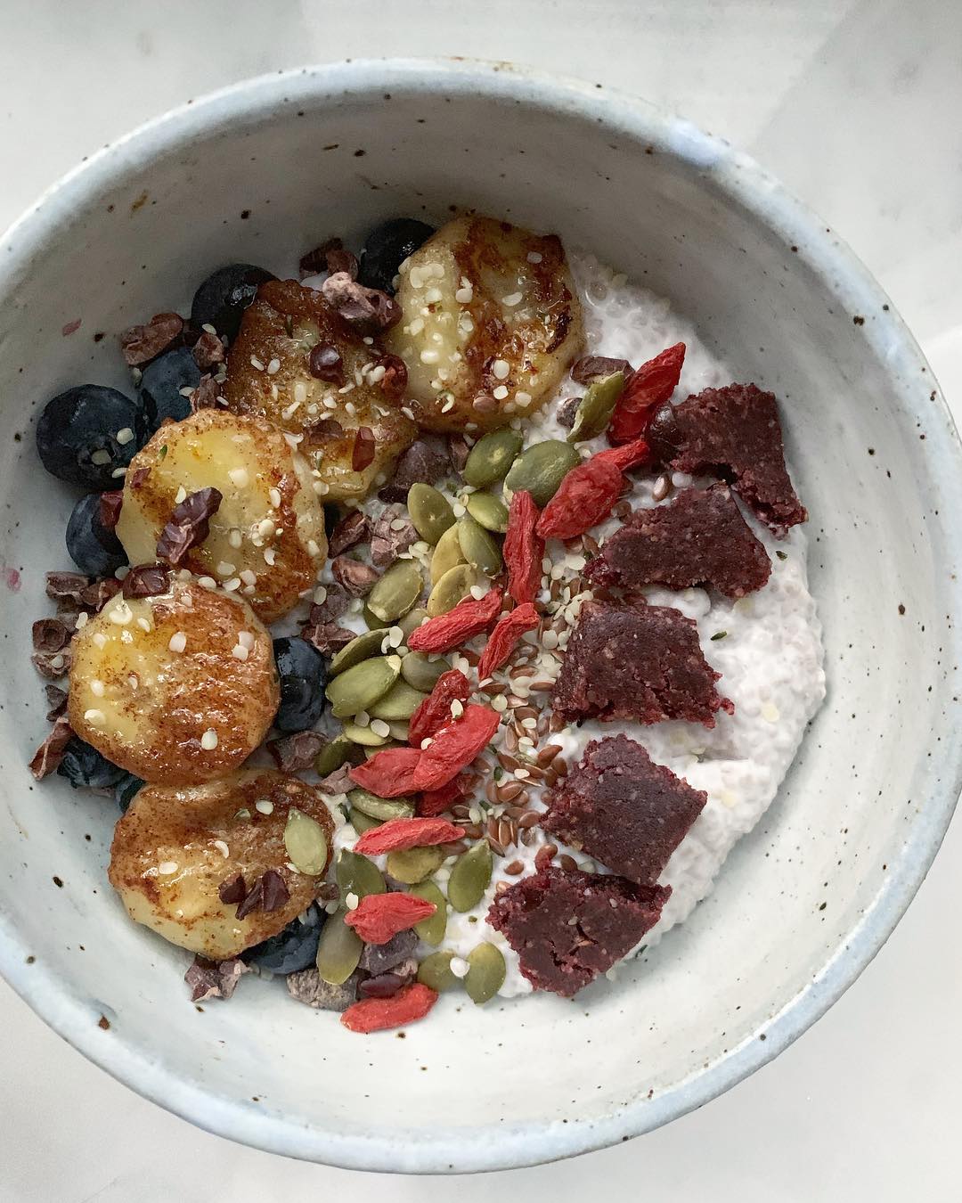 Cardamom Crusted Banana Chia Bowl