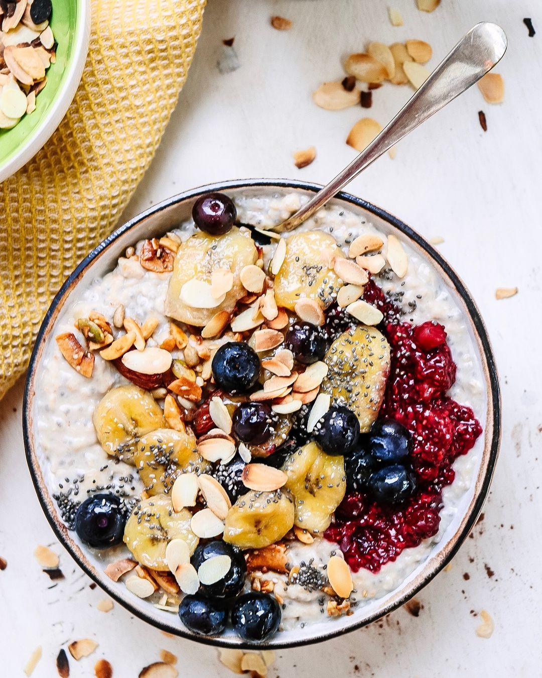 Banana and Chia Seed Porridge with Plant Milk