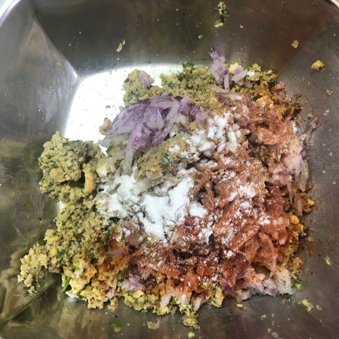 Falafel Toastie Breakfast with Fresh Toppings