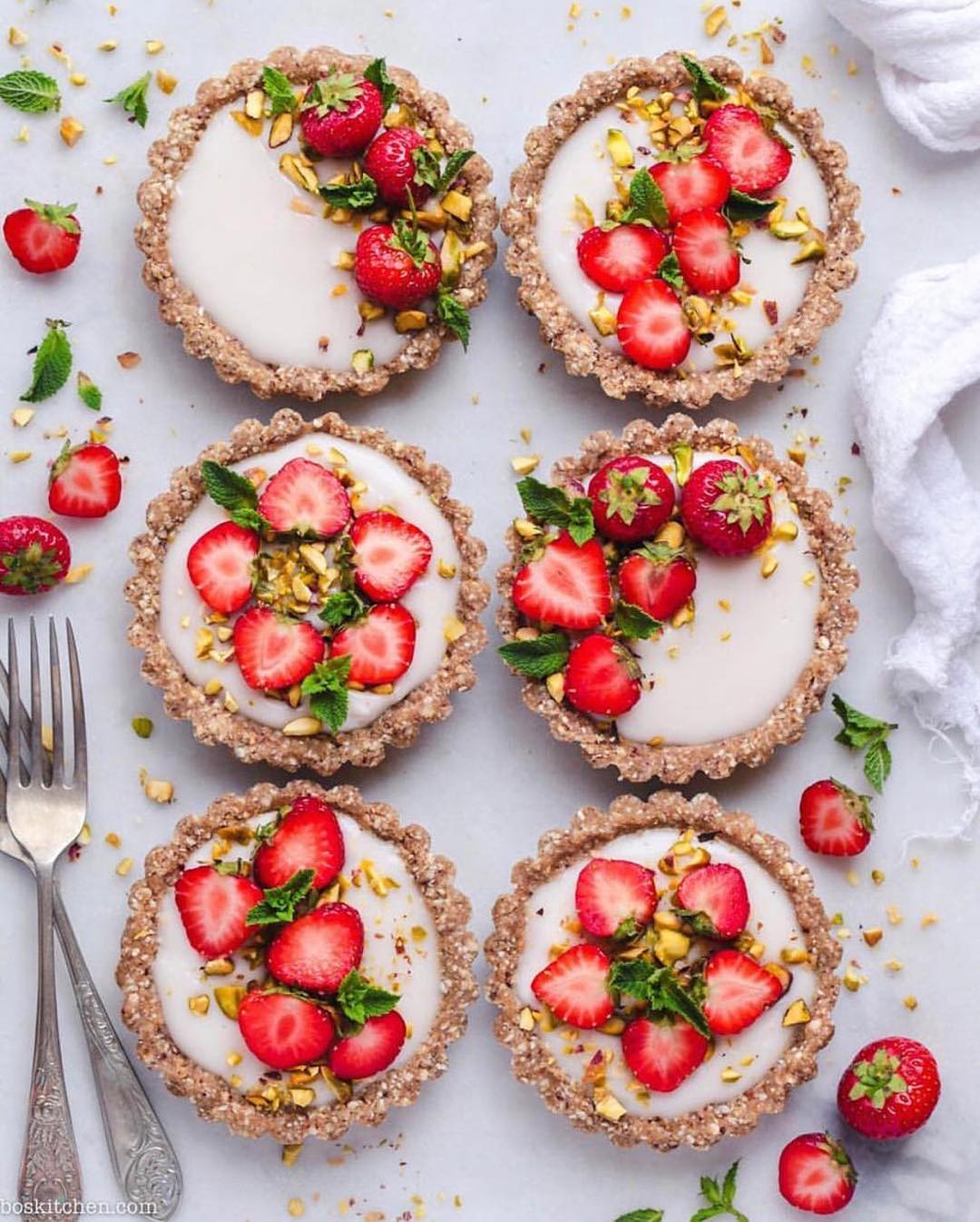 Coconut and Strawberry Tarts