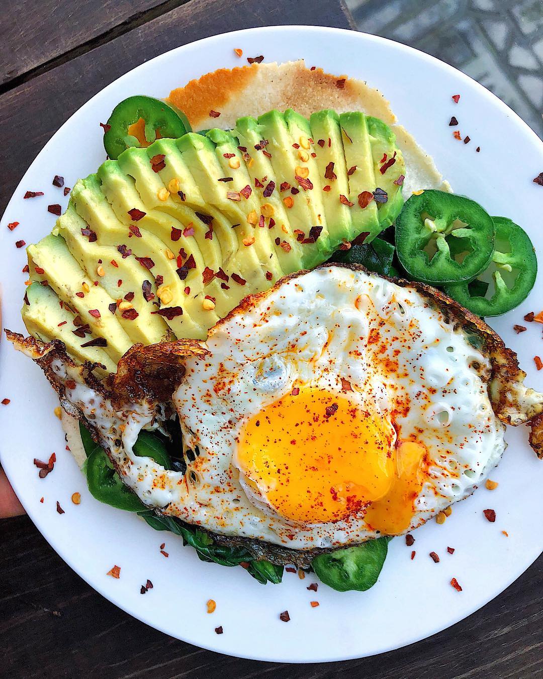 Loaded Paleo Tortilla with Egg and Avocado