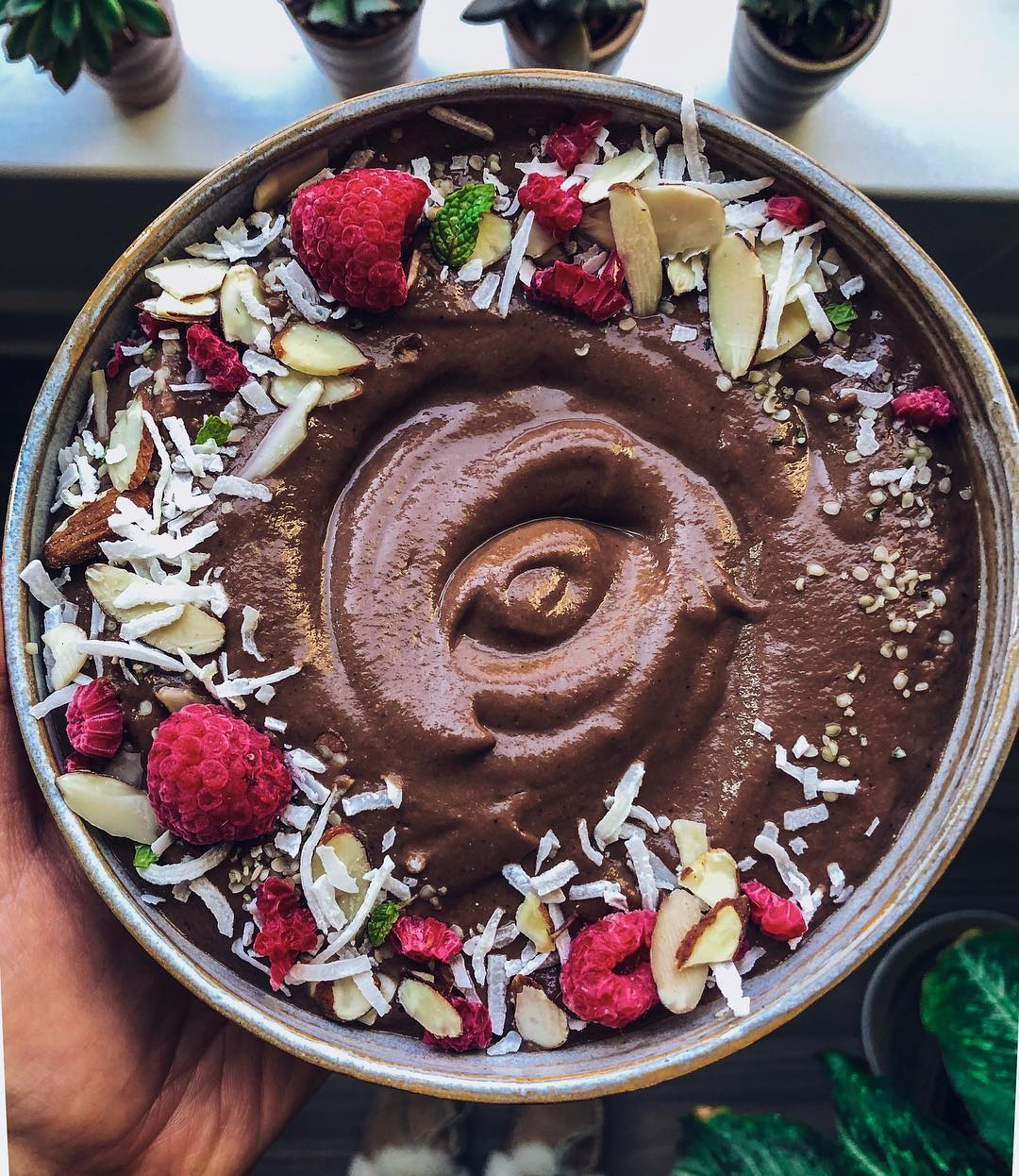 This Chocolate Raspberry Smoothie Bowl and Lots of Caffeine