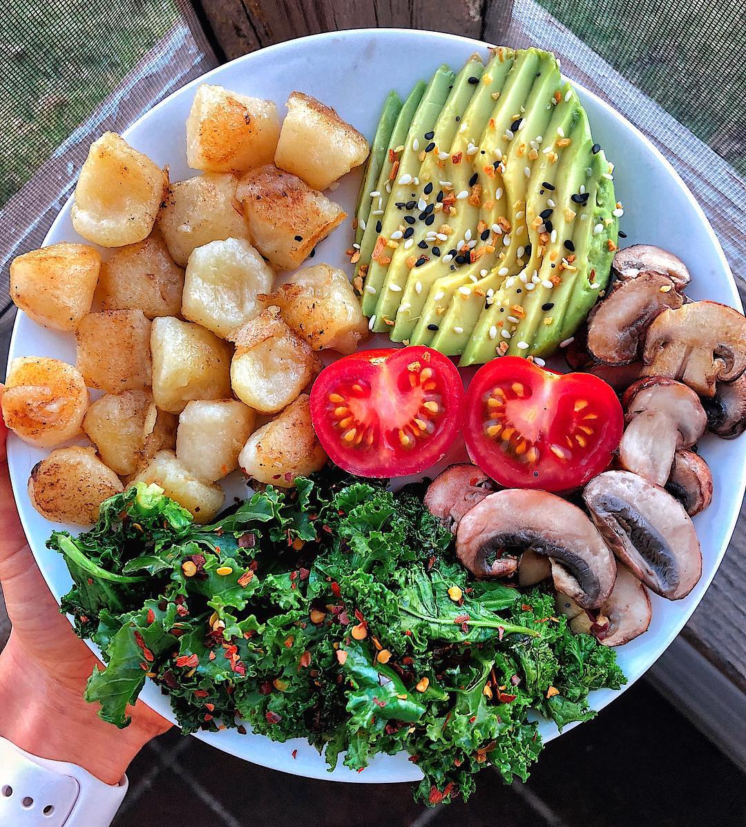 Crispy Cauliflower Gnocchi Savory Breakfast Plate