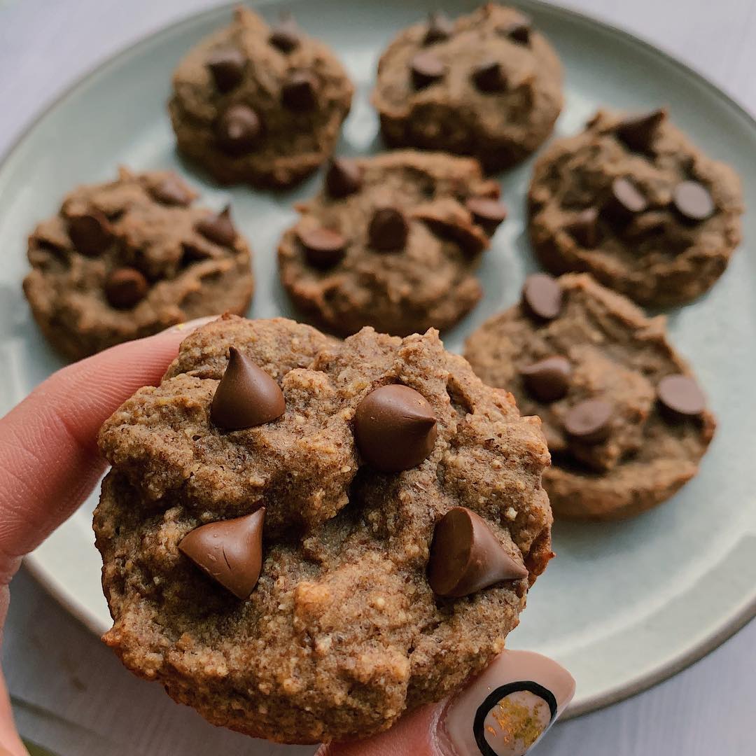 Vegan&paleo (Low Sugar) Banana Chocolate Chip Cuffins
