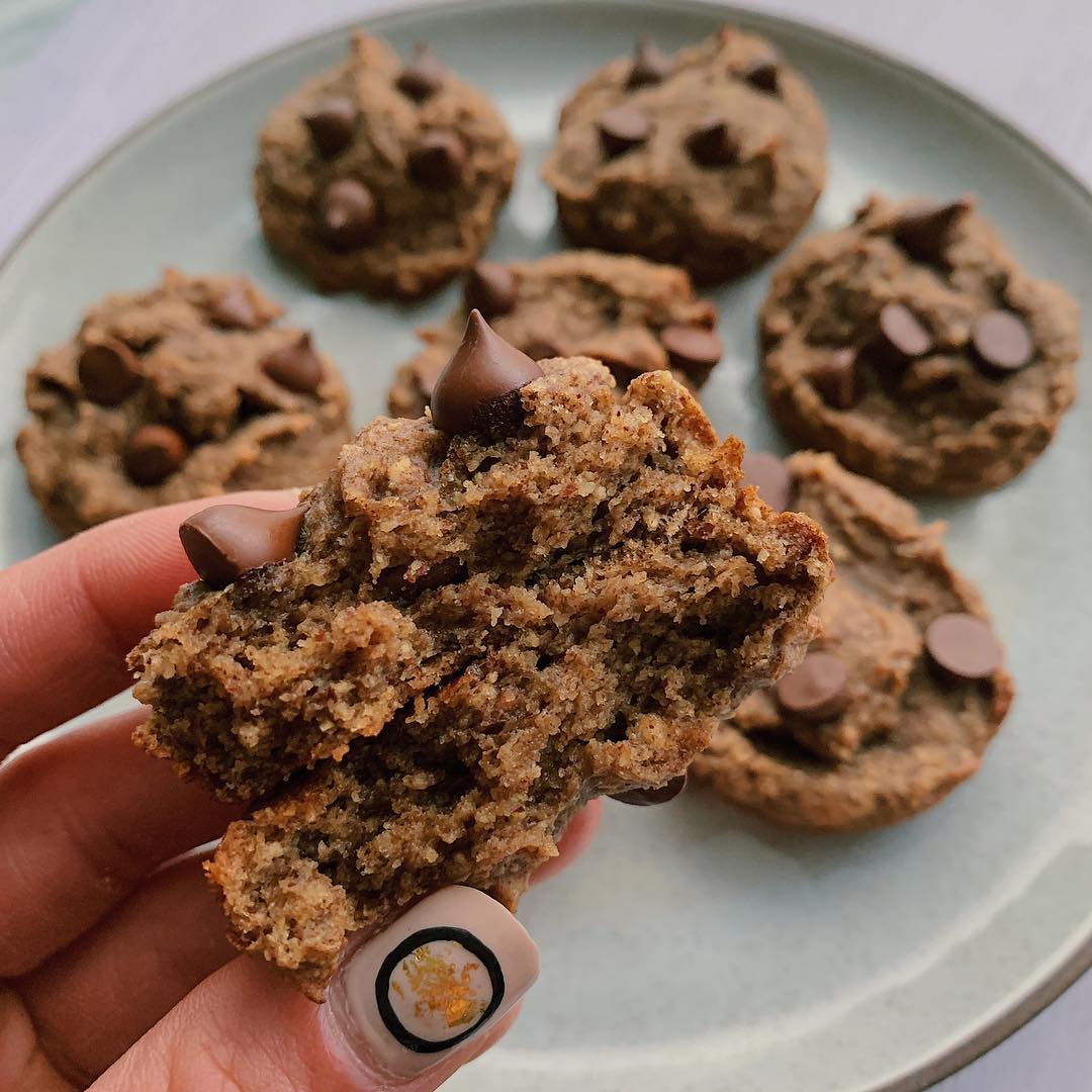 Vegan&paleo (Low Sugar) Banana Chocolate Chip Cuffins
