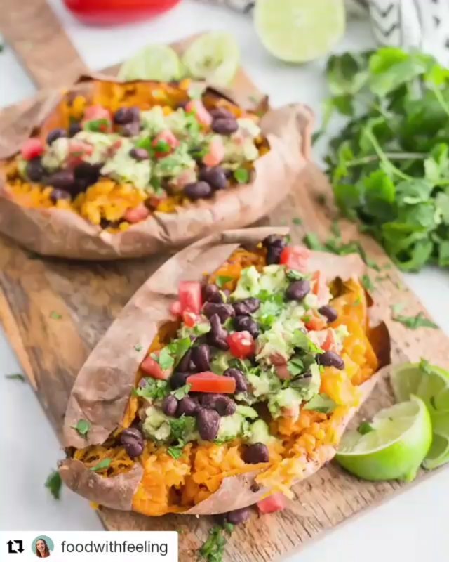 Guacamole Stuffed Sweet Potatoes