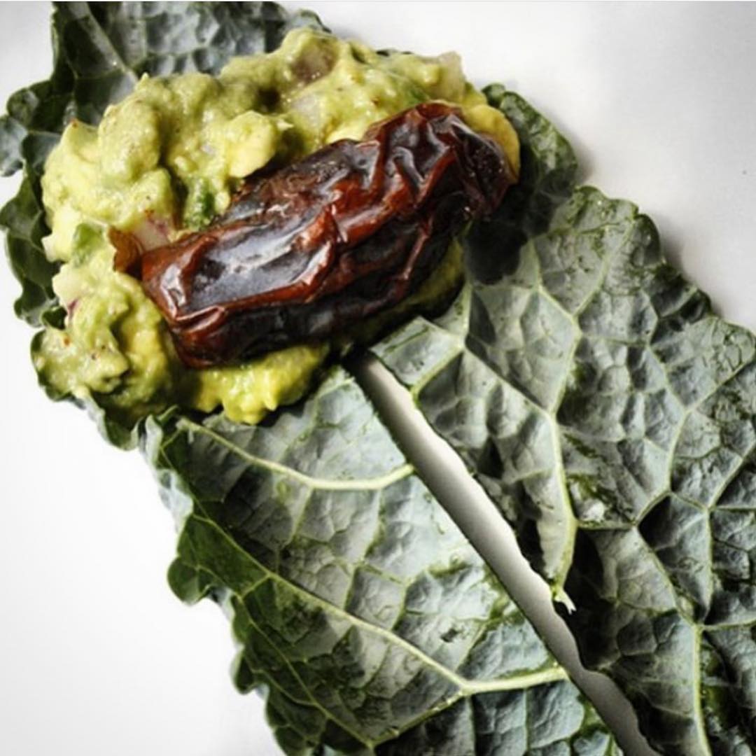 Kale or Collard Wrap Leaf Burrito