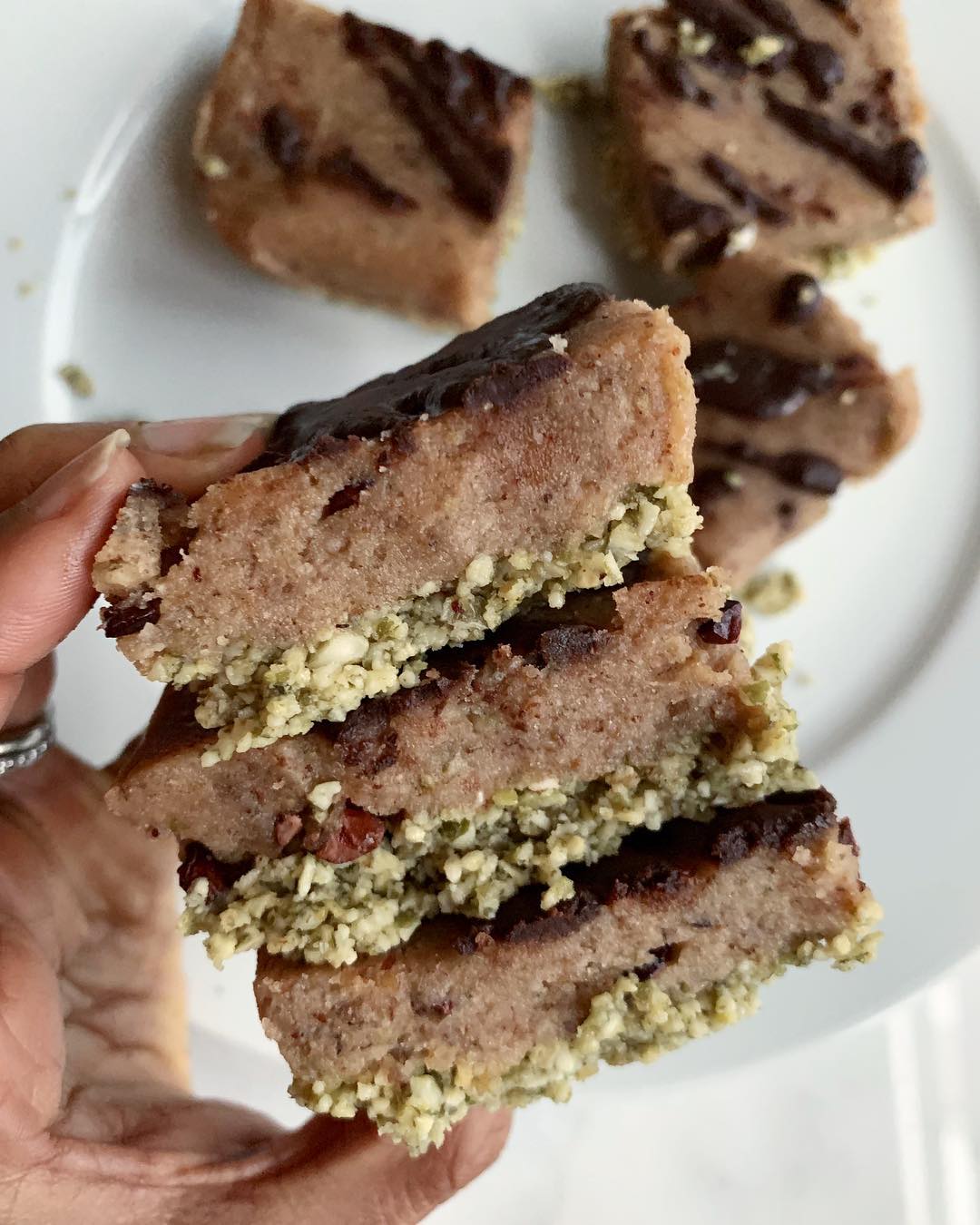 Raw Tahini Blondie Bars Paleo Vegan Treat