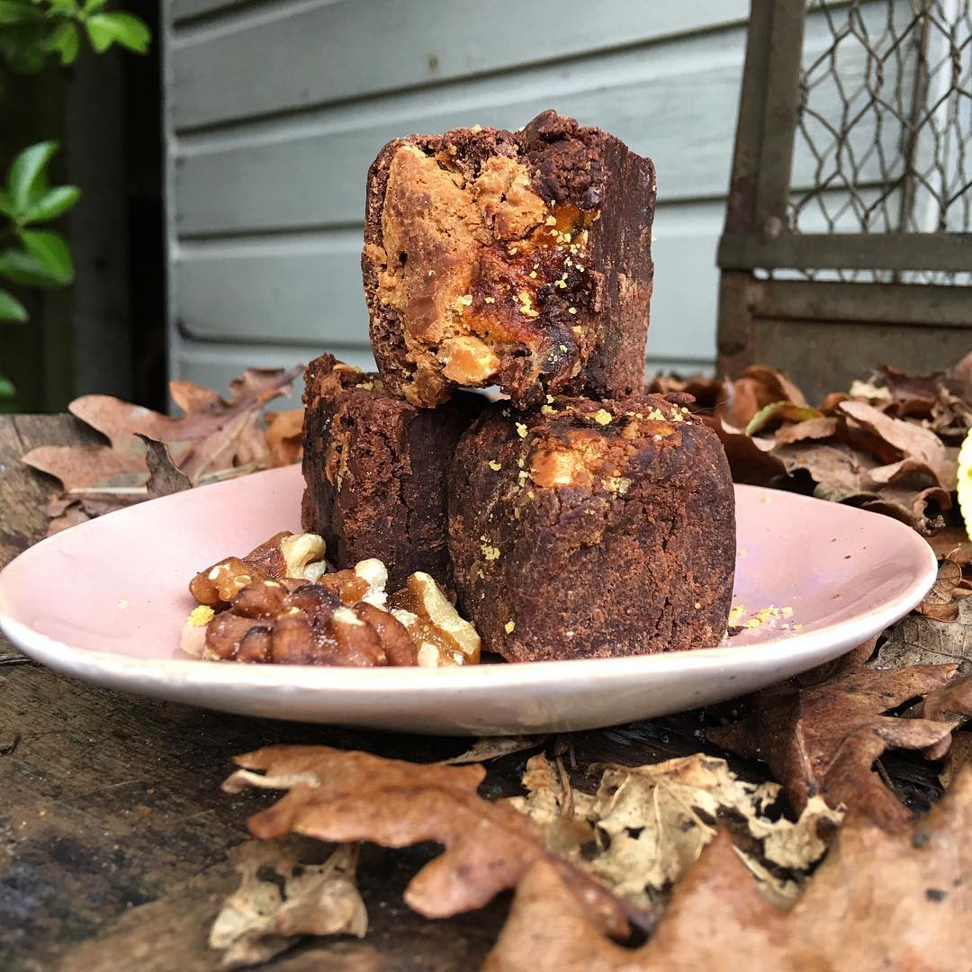 Homemade Chocolate Walnut Brownie Cubes