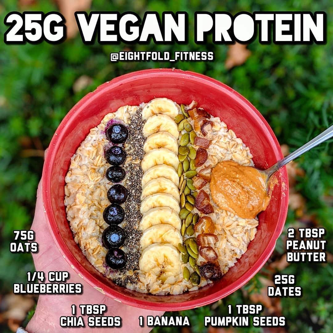 Vegan High Protein Oatmeal Bowl