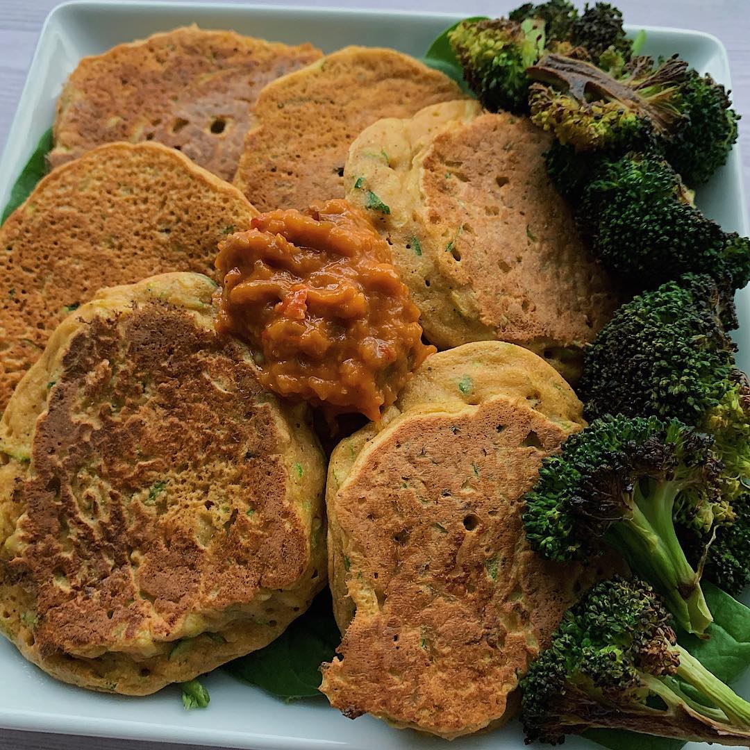Vegan Savory Chickpea Flour Pancakes