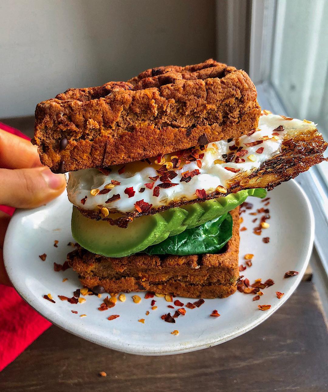 Paleo Sweet Potato Waffle Sandwich